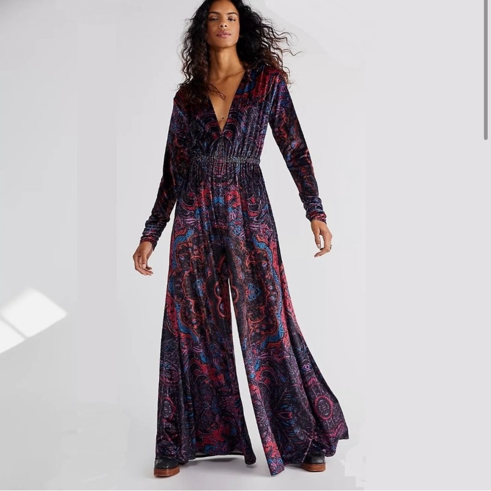 Free People Giselle Velvet Jumpsuit